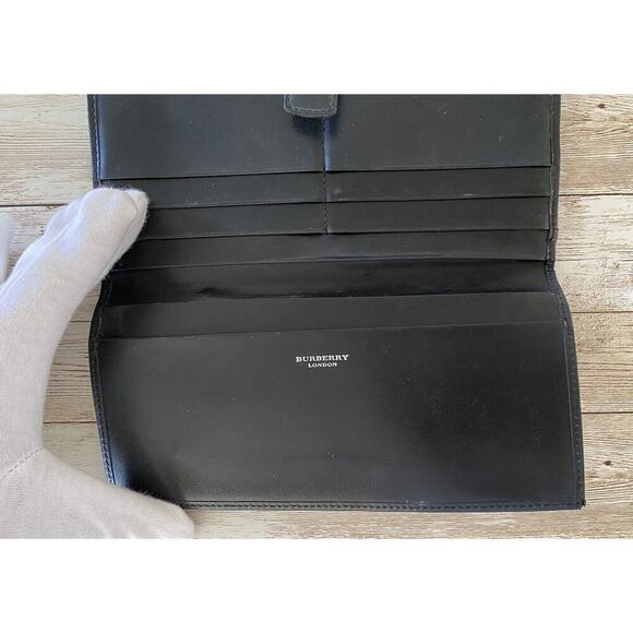 Burberry Wallet Women’s Large Tartan plaid Bifold Authentic - Picture 7 of 16